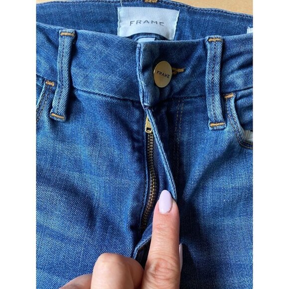 Frame blue "Le Crop Mini Boot" Womens jeans sz 26 - Picture 3 of 7
